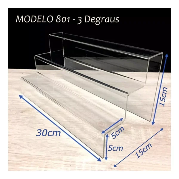 Escadinha Expositor Transparente Para Produtos Diversos - Image 2